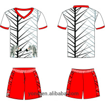 Fabrikpreis 100% Polyester-trockene Passform billig fertigen leere Fußball- / Fußball Jerseys besonders an